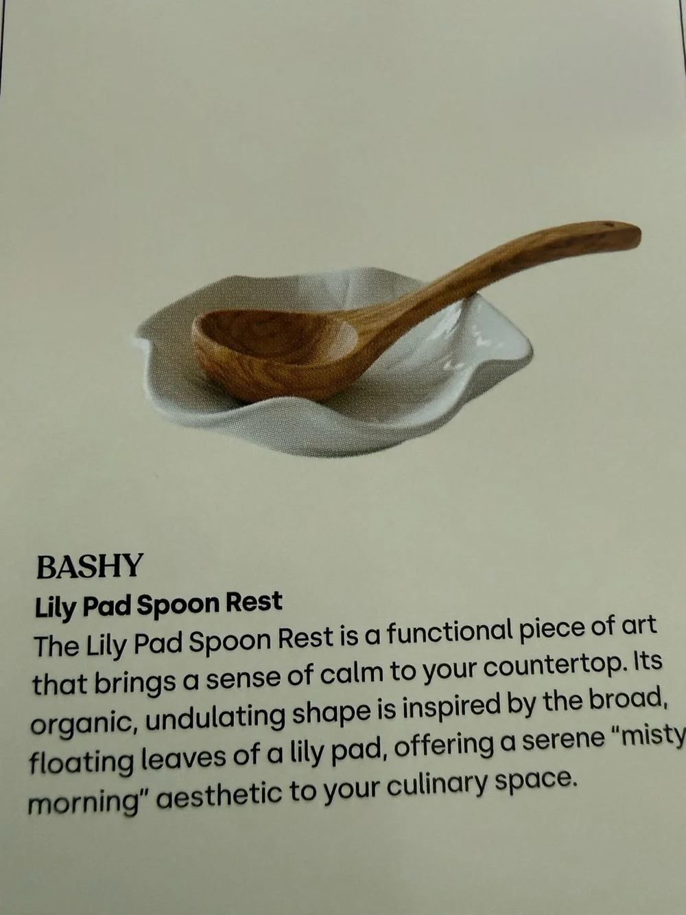 Bashy Lilypad Ceramic Spoon Rest